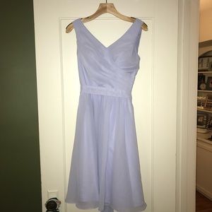 Lavender Cocktail Chiffon Dress with Sash